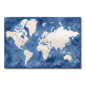AUTO-MOCKUP WHITE | Admiral World Push Pin Map | No Frame | group=3x2