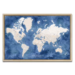 AUTO-MOCKUP WHITE | Admiral World Push Pin Map | Natural Frame | group=3x2
