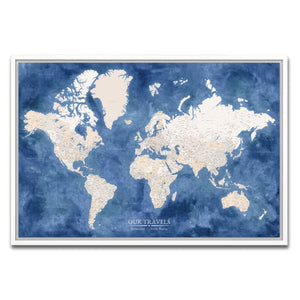 AUTO-MOCKUP WHITE | Admiral World Push Pin Map | White Frame | group=3x2