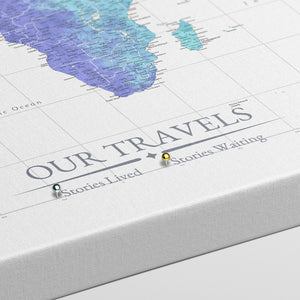 Aurora World Push Pin Map