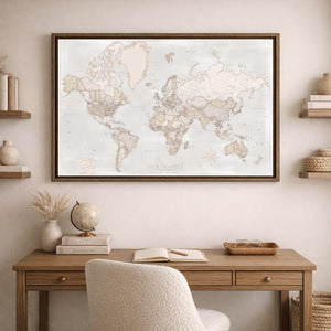 AUTO-MOCKUP ROOM | Antique World Push Pin Map | family=Office | group=3x2