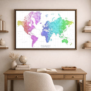 Aurora World Push Pin Map