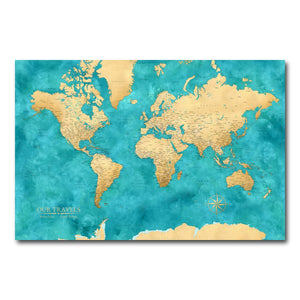 AUTO-MOCKUP WHITE | Azure World Push Pin Map | No Frame | group=3x2