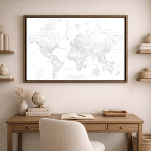 AUTO-MOCKUP ROOM | Blank World Push Pin Map | family=Office | group=3x2