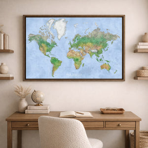 Bluecrest Atlas World Push Pin Map