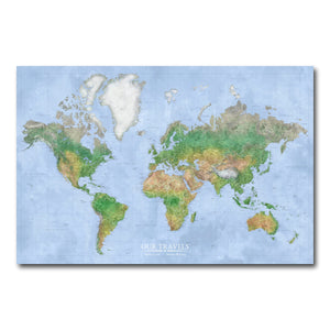 AUTO-MOCKUP WHITE | Bluecrest Atlas World Push Pin Map | No Frame | group=3x2