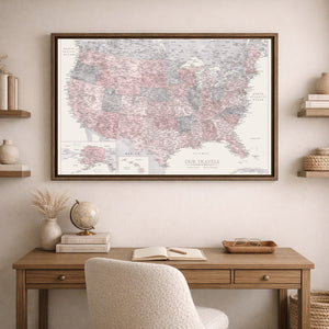 AUTO-MOCKUP ROOM | Blush Slate US Push Pin Map | family=Office | group=3x2