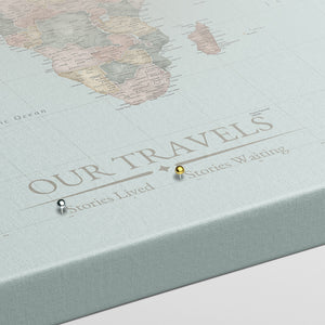 Cartographer's World Push Pin Map