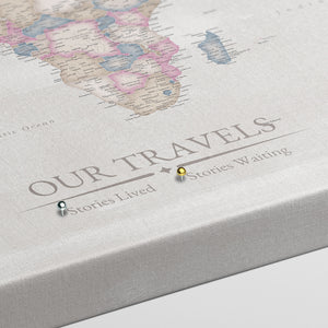 Celestial Horizon World Push Pin Map