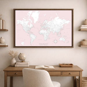 AUTO-MOCKUP ROOM | Champagne Rose World Push Pin Map | family=Office | group=3x2