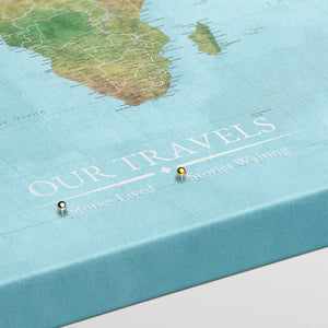 Classic Atlas World Push Pin Map