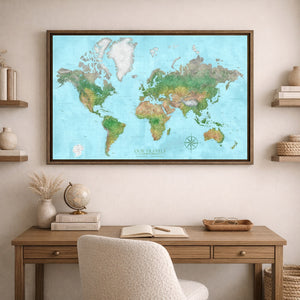AUTO-MOCKUP ROOM | Classic Atlas World Push Pin Map | family=Office | group=3x2
