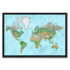 AUTO-MOCKUP WHITE | Classic Atlas World Push Pin Map | Black Frame | group=3x2