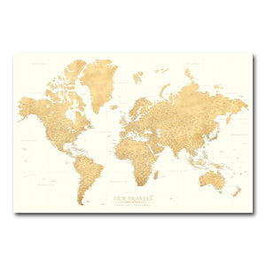 AUTO-MOCKUP WHITE | Daybreak Gold World Push Pin Map | No Frame | group=3x2