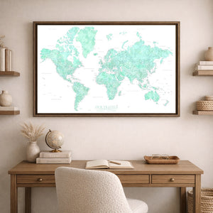 Deep Reef World Push Pin Map