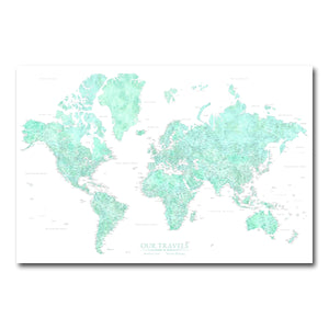 AUTO-MOCKUP WHITE | Deep Reef World Push Pin Map | No Frame | group=3x2