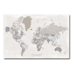 AUTO-MOCKUP WHITE | Driftstone World Push Pin Map | No Frame | group=3x2