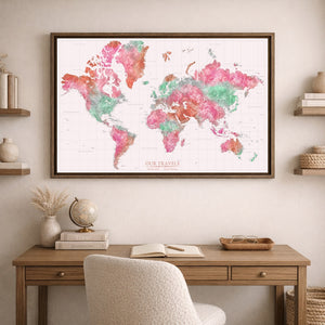 Ember Grove World Push Pin Map