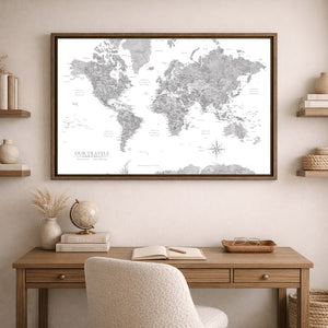 AUTO-MOCKUP ROOM | Grayscale World Push Pin Map | family=Office | group=3x2
