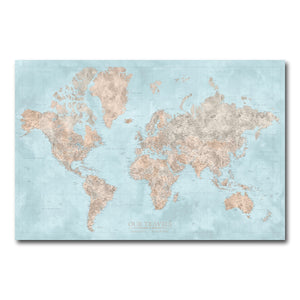 AUTO-MOCKUP WHITE | Harbor Dune World Push Pin Map | No Frame | group=3x2