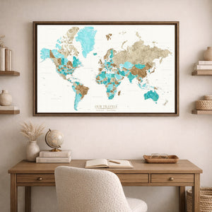 Harbor & Hearth World Push Pin Map