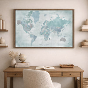 Highland Mist World Push Pin Map