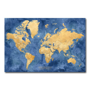 AUTO-MOCKUP WHITE | Imperial Coast World Push Pin Map | No Frame | group=3x2