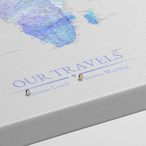 Midnight Prism World Push Pin Map