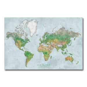 AUTO-MOCKUP WHITE | Navigator's Atlas World Push Pin Map | No Frame | group=3x2