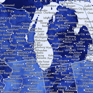 Detail crop of Nightfall US Push Pin Map showing map colors, labels, and cartographic detail
