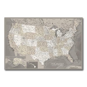 AUTO-MOCKUP WHITE | Saddlewood US Push Pin Map | No Frame | group=3x2