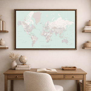 Sage Horizon World Push Pin Map