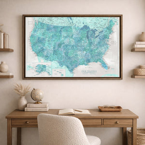 AUTO-MOCKUP ROOM | Seaglass US Push Pin Map | family=Office | group=3x2