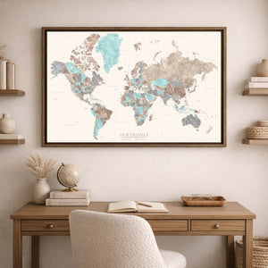 Sky & Soil World Push Pin Map