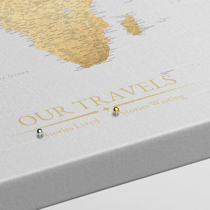 Stone & Sand World Push Pin Map