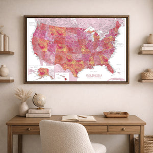 AUTO-MOCKUP ROOM | Sunset Horizon US Push Pin Map | family=Office | group=3x2