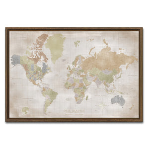AUTO-MOCKUP WHITE | The Archivist World Push Pin | Walnut Frame | group=3x2