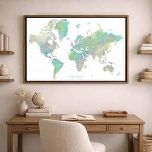 Verdant World Push Pin Map