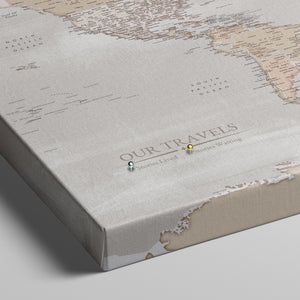 Vintage World Push Pin Map