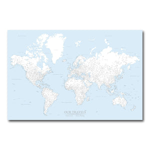 AUTO-MOCKUP WHITE | Voyager Blue World Push Pin Map | No Frame | group=3x2