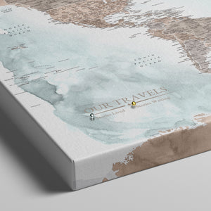 Wanderlust World Push Pin Map
