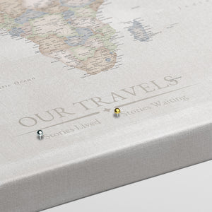Wayfarer World Push Pin Map