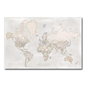 AUTO-MOCKUP WHITE | Wayfarer World Push Pin Map | No Frame | group=3x2