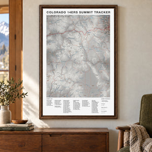 Colorado 14ers Push Pin Summit Tracker